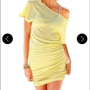 Victoria's Secret Yellow Supermodel Essentials Beach Cover Up Off The ShoulderXS